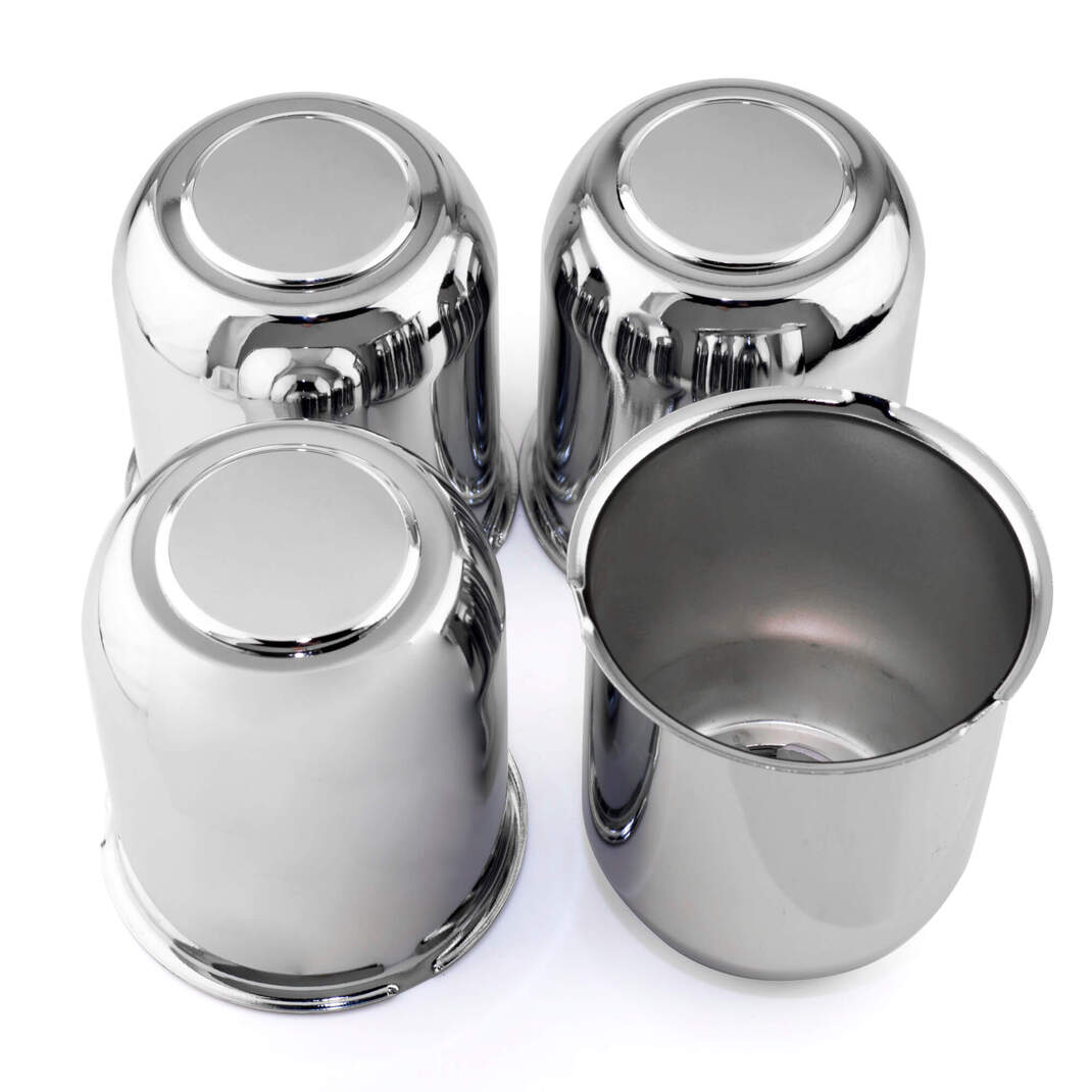 3.74" Push Through Wheel Center Caps Trailer Hub Cap for Truck SUV RV Wheel Rim Stainless