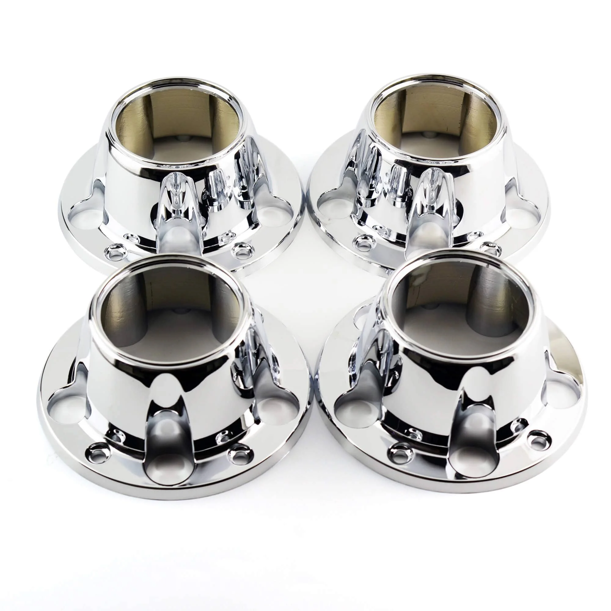 thumbnail image 2 of BFO 4-Piece Wheel Hub Center Caps For Ford Bronco / F-150 / Van (1980-1996) – 7 Inch, Silver/Black, 4WD Only 2 of 5