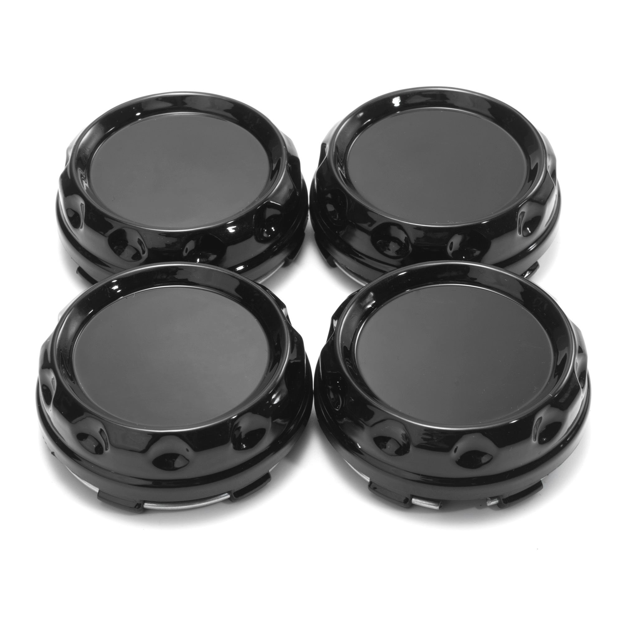 2.36in Universal Wheel Center Caps Black and Silver