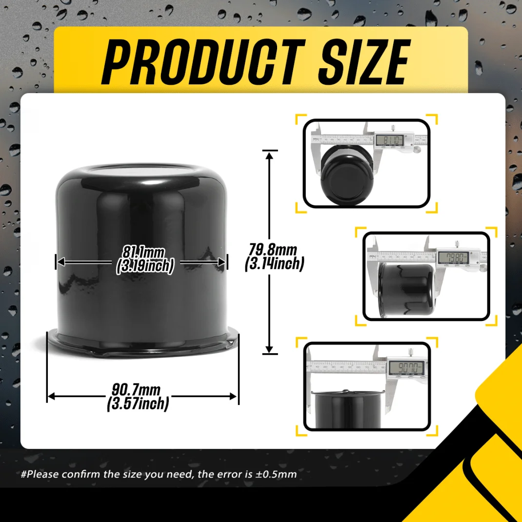 3.19in Weld Racing 5lug Trailer Wheel Center Caps (4)