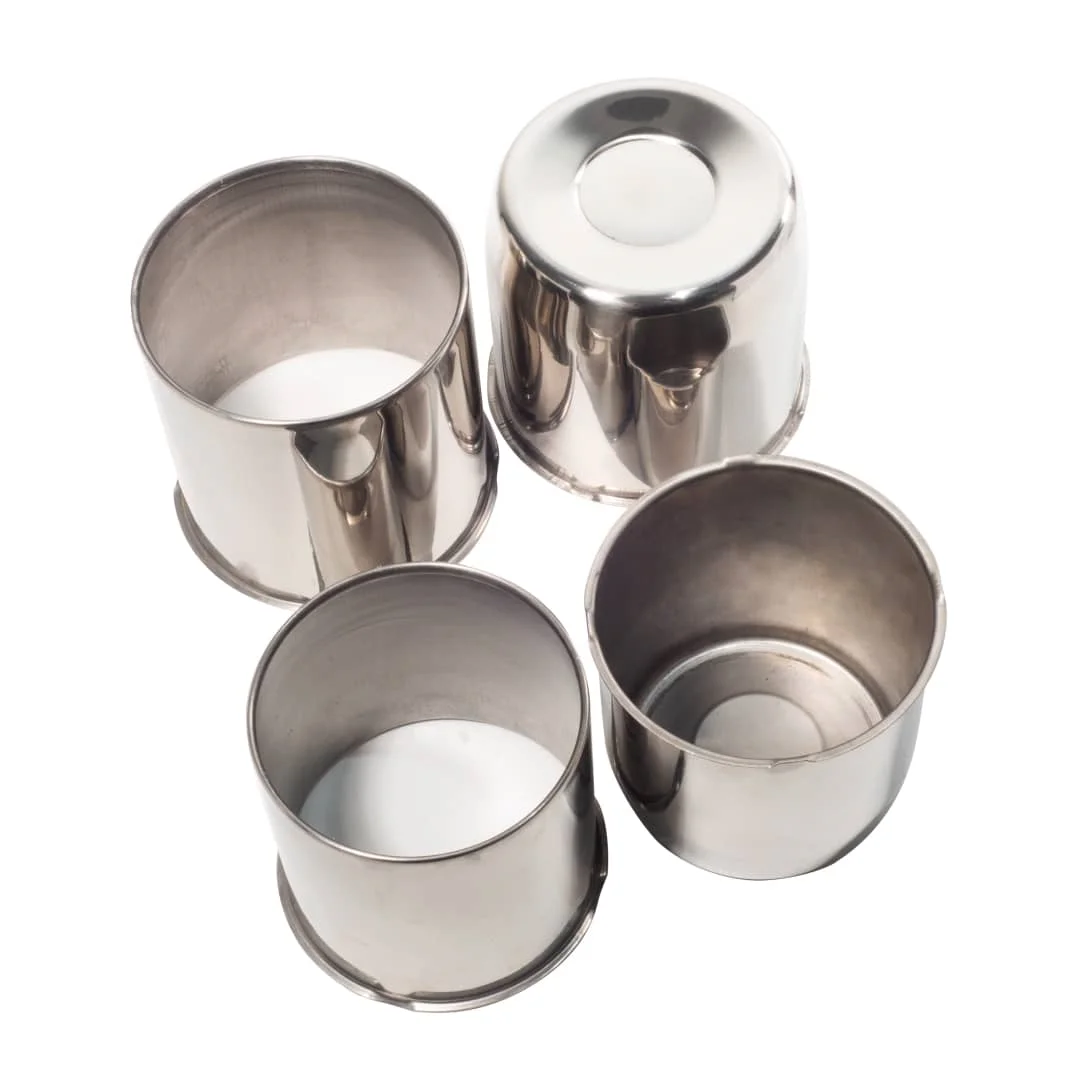 4.25in 2 Open 2 Closed Stainless Steel Push Thru Center Caps（1）