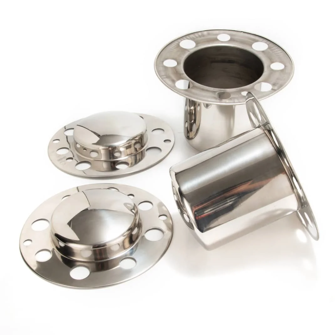 4.9in 2 Front 2 Rear Wheel Center Caps Fits Not All 8x6 (4)