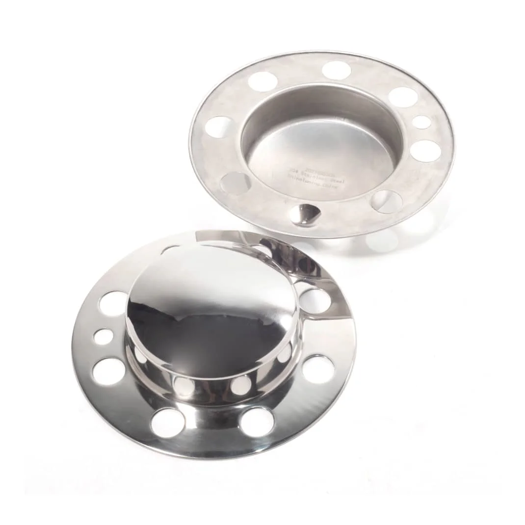 5.15in Trailer Wheel Center Caps Front Dually 8 Lug Stainless(1)