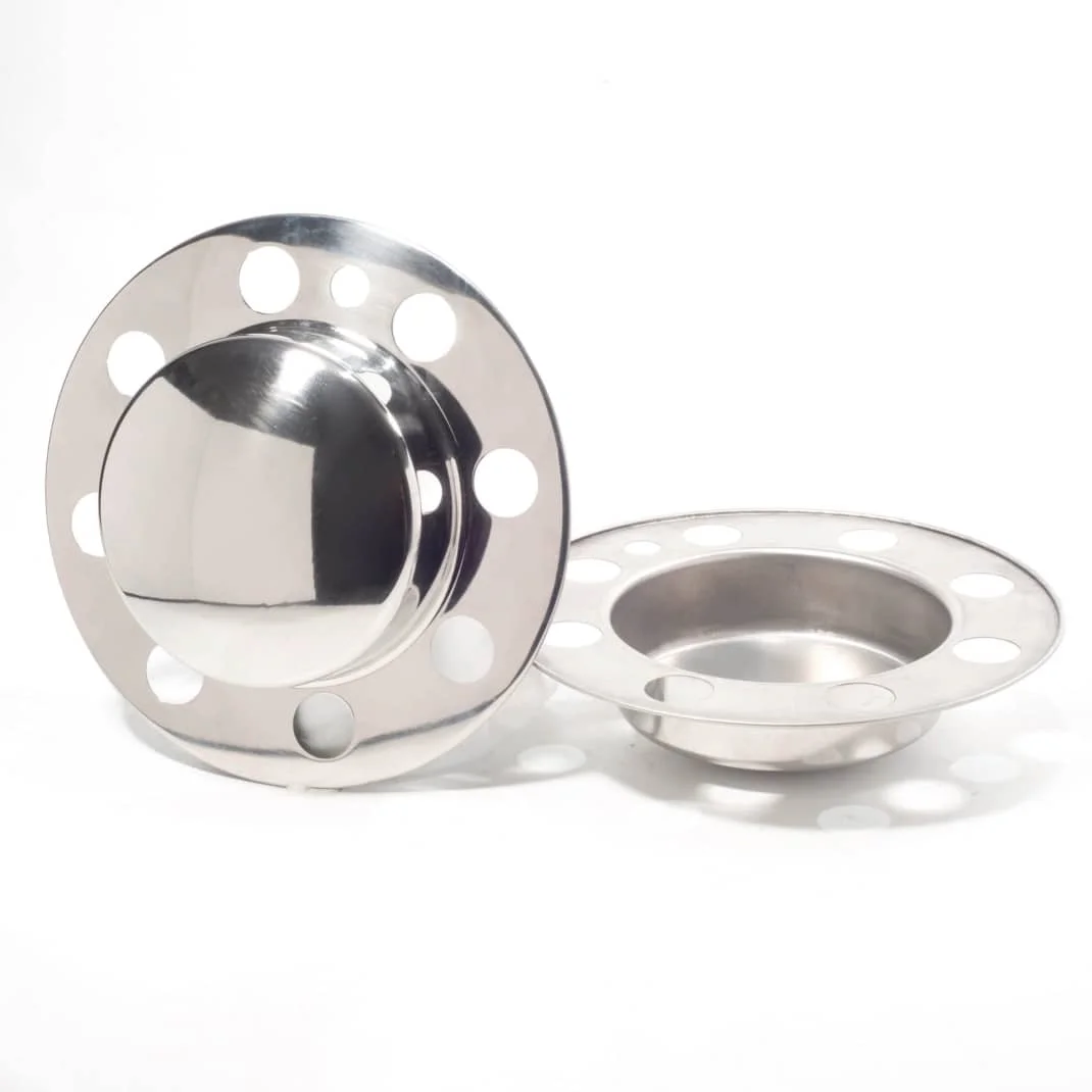 5.15in Trailer Wheel Center Caps Front Dually 8 Lug Stainless(5)