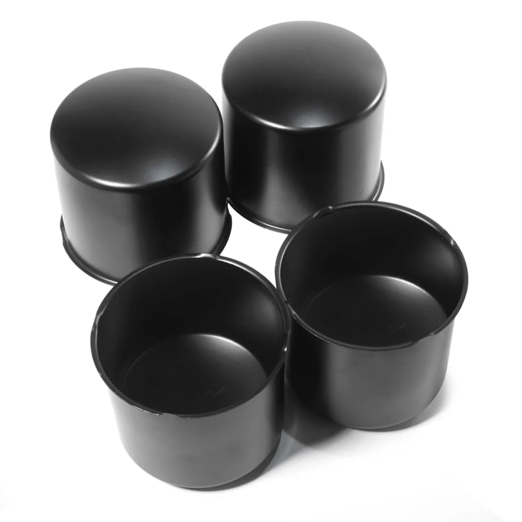 8 Lug 5.12in Trailer Wheel Center Hub Caps Stainless (2)