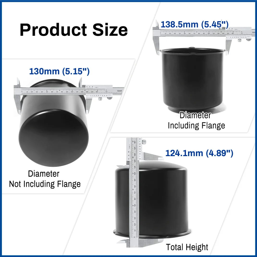 8 Lug 5.12in Trailer Wheel Center Hub Caps Stainless (3)