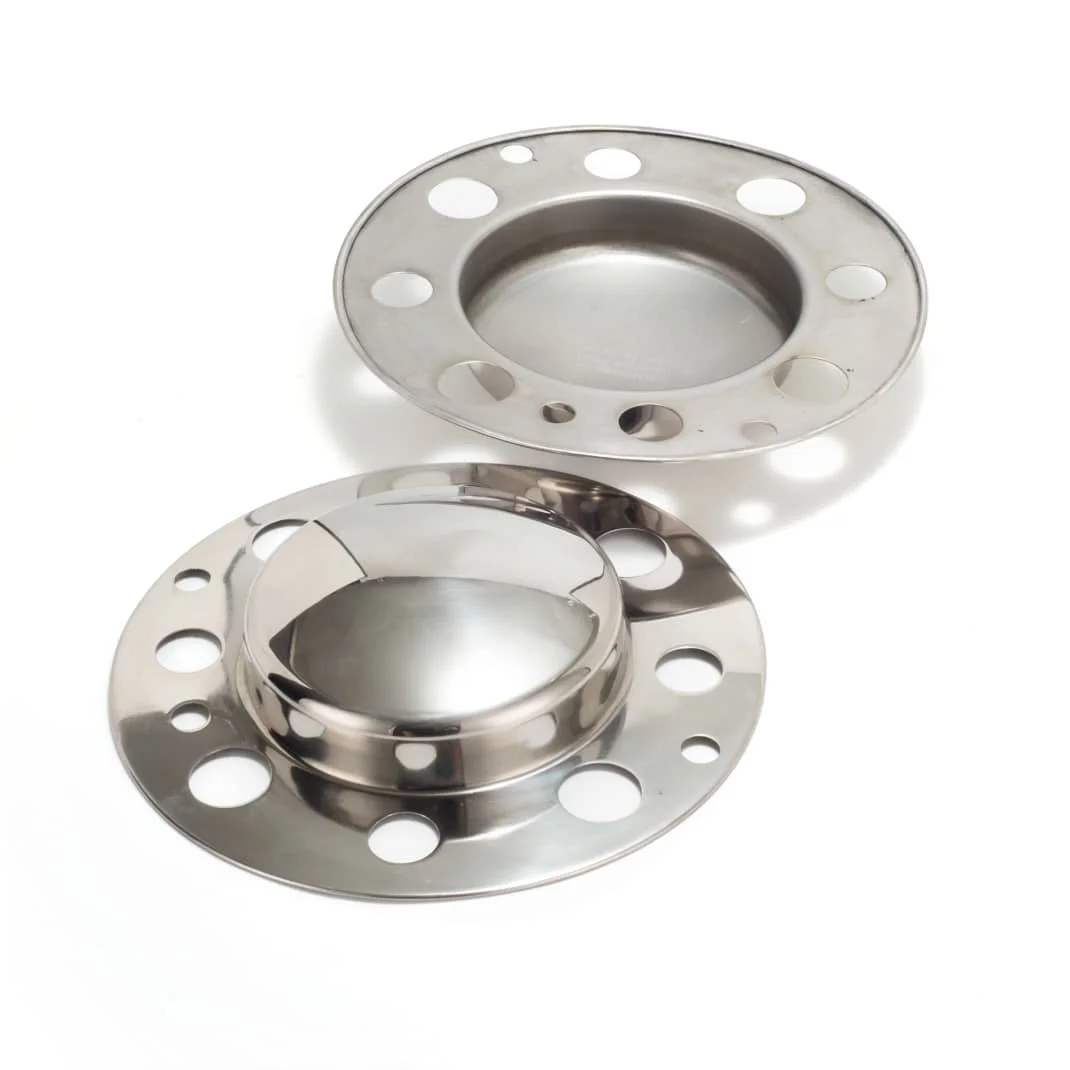 8 Lug Alcoa Eagle Wheel Center Caps Stainless 134 1 134 (2)