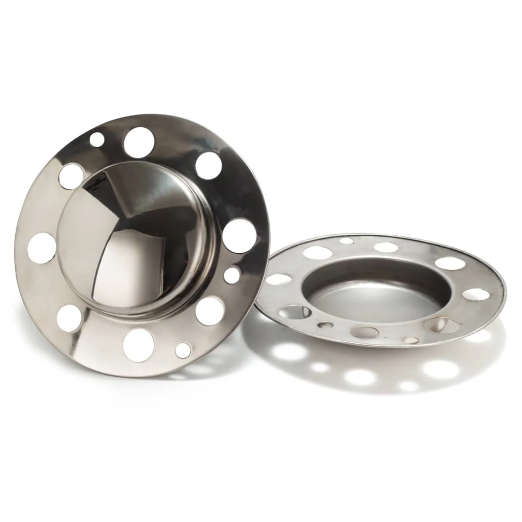 8 Lug Alcoa Eagle Wheel Center Caps Stainless 134 1 134 (4)