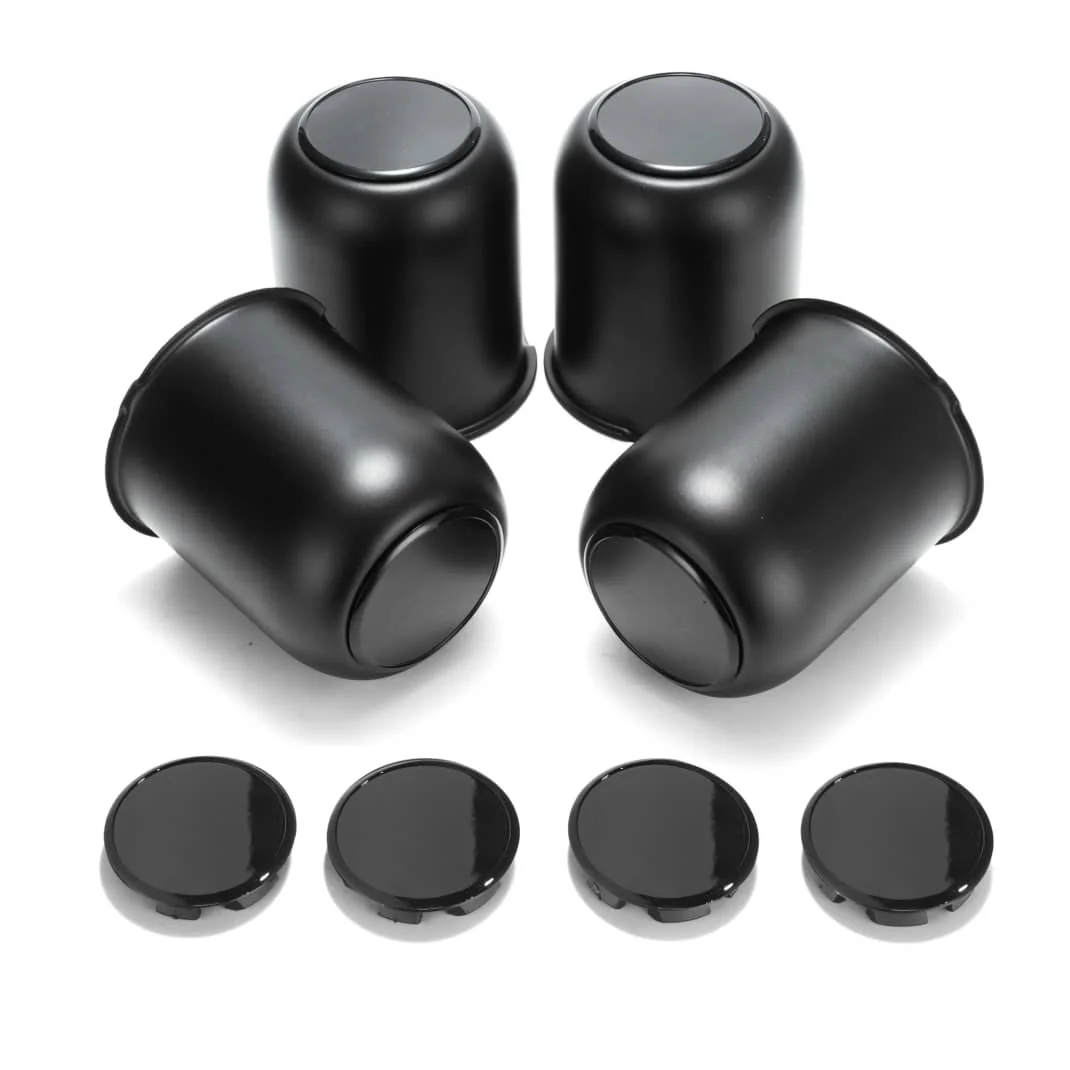 With 4 Replacement Open End Plug Center Caps Stainless (1)