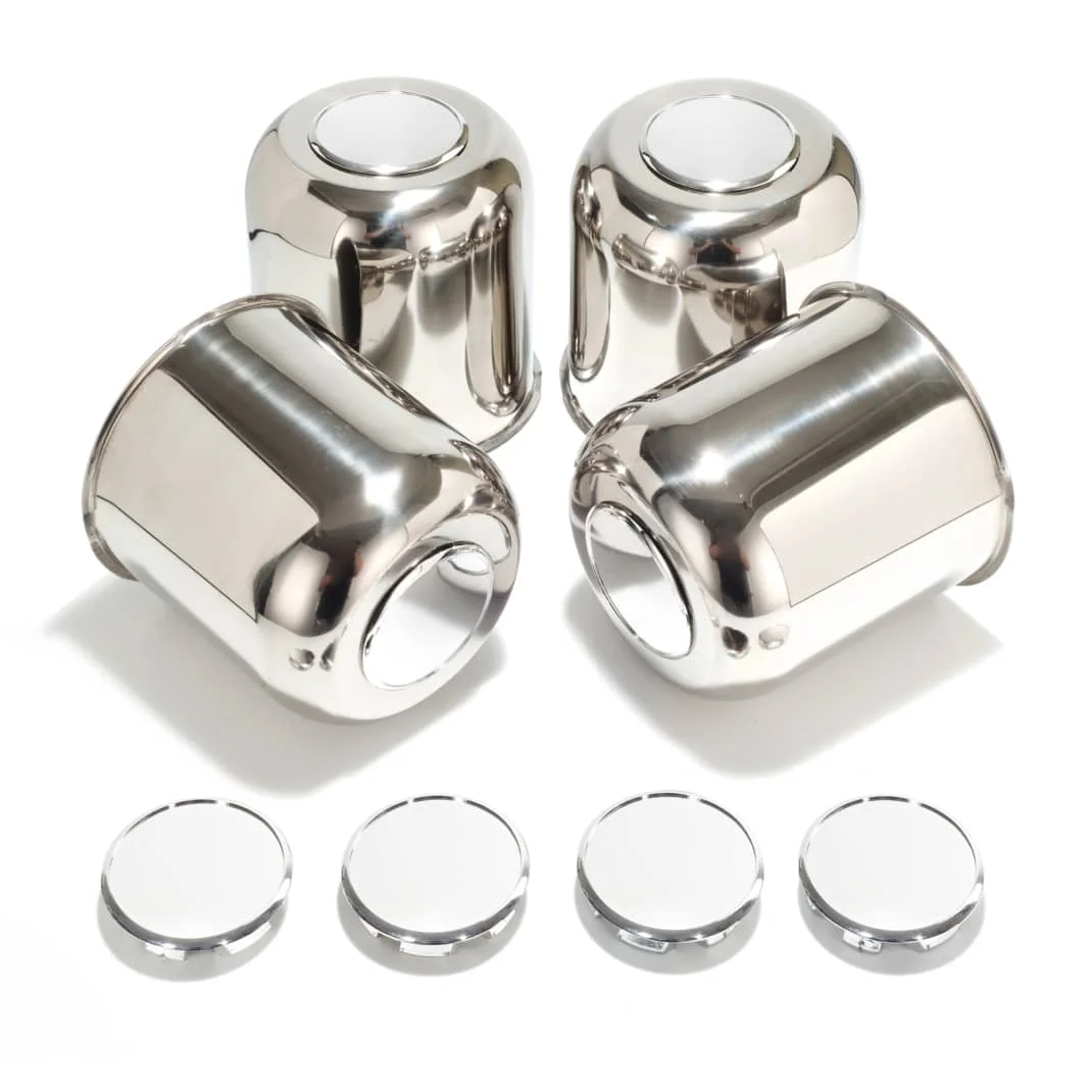 With 4pcs 4.25in Replacement Plus Plug Caps Stainless Steel (1)