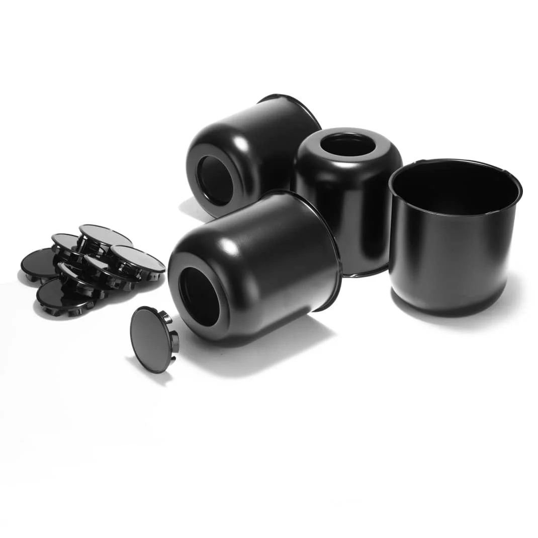 With 4pcs 4.25in Replacement Plus Plug Caps Stainless Steel (2)