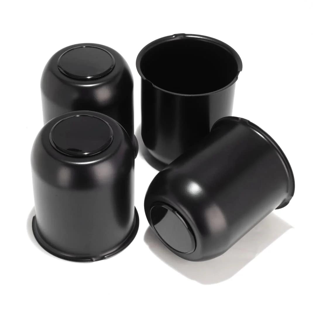 3.74in Trailer Wheel Center Hub Caps Top Plug Removes (2)