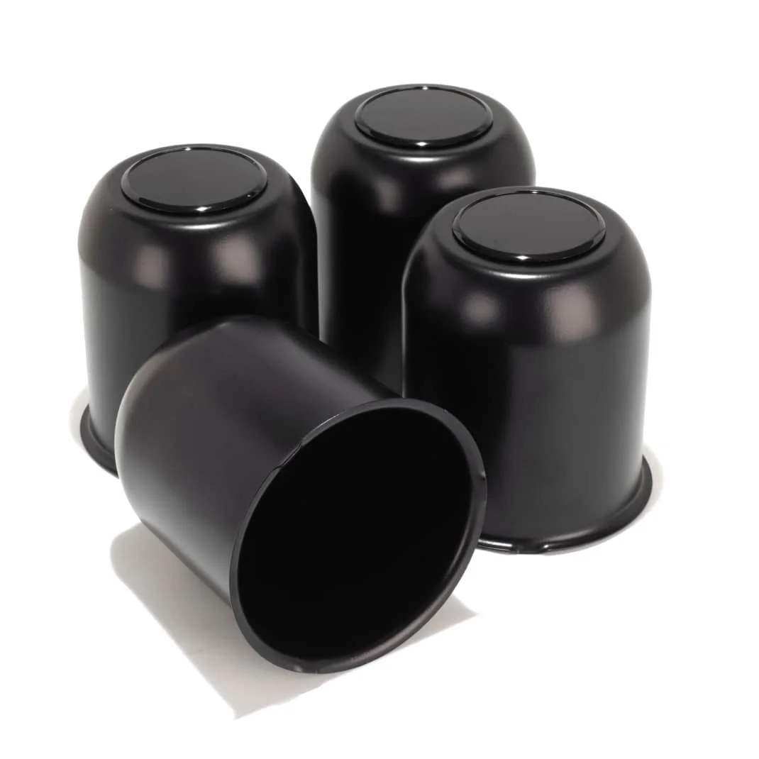 3.74in Trailer Wheel Center Hub Caps Top Plug Removes (4)