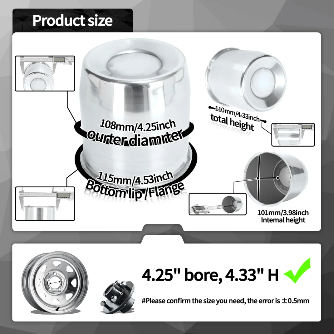 4.25in Trailer Wheel Center Hub Caps (1)