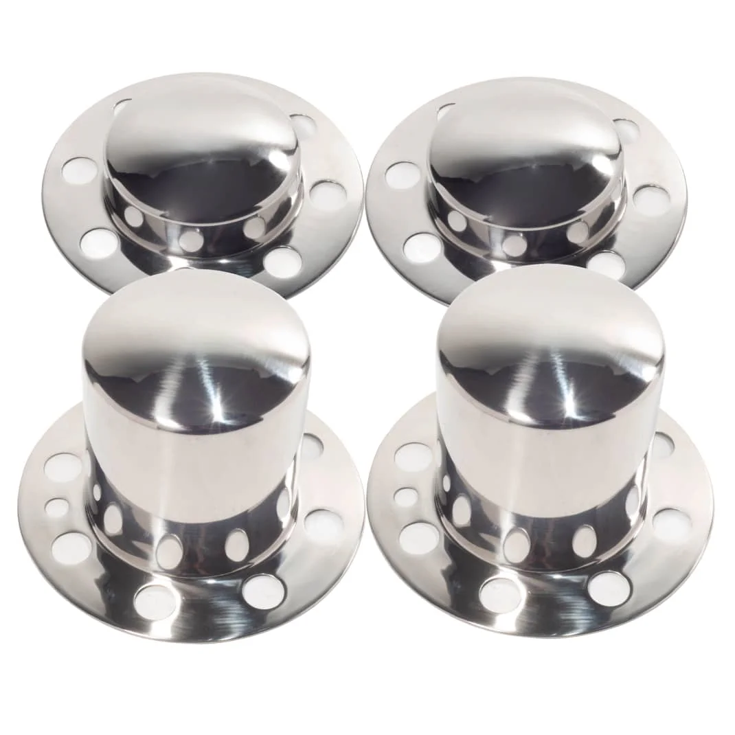 5.15in Trailer Wheel Center Hub Caps Stainless Steel 8 Lug (1)